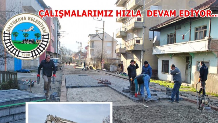 Belediyemiz Taş Döşeme Çalışmaları Devam Ediyor...