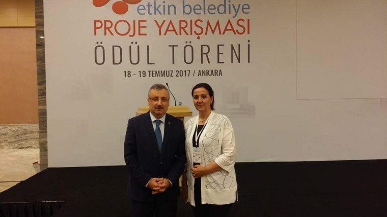 Başkan Güneş ödül töreninde...