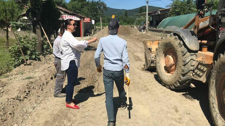 Başkan Güneş, Yol Kaplama Çalışmalarına Başlandı...